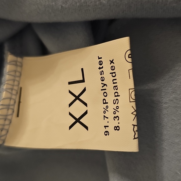 NWOT KSSYOU  Double Sided Half High Collar Fishbone Pattern Powder Blue XXL - Picture 10 of 11